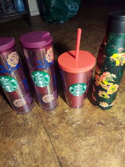 4 STARBUCKS CUPS
