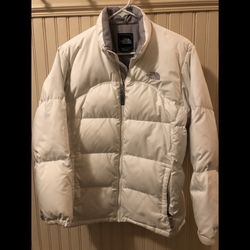 White North Face Puffer Coat