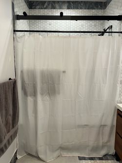 Shower Rod, Rings, and Outer Curtain (1 week)