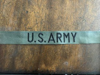 Vintage US Army Embroidered OD Green "US ARMY" Uniform Patch NEW Name Tag