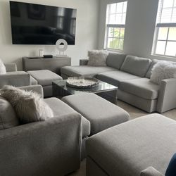 Grey Large Modern Couch 