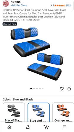Golf cart diamond seat cover