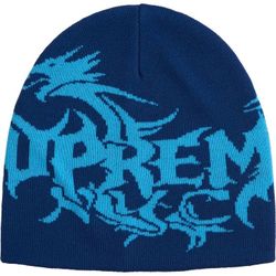 Supreme Dragon Knit Beanie Blue