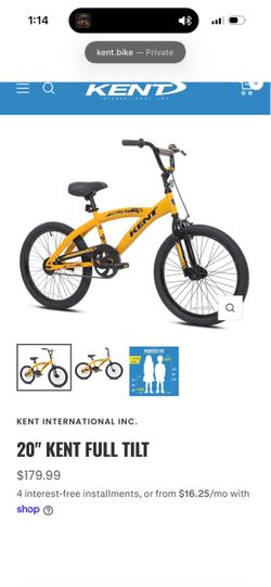 Kent Full Tilt 20" Kids BMX Bike