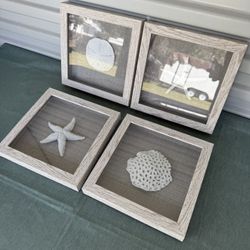 Set Of 4 Coastal Pics - Model Home Decor 
