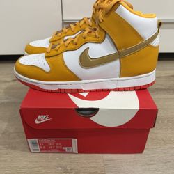 nike dunk high university gold womens size 11 new