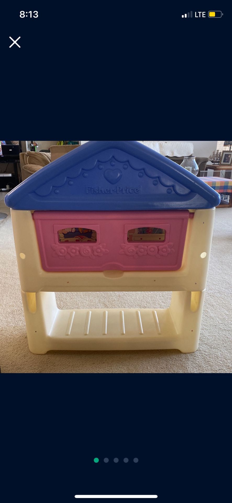 Fisher Price Dollhouse And Bench 