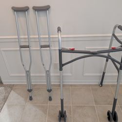 Walker, Boot And Crutches