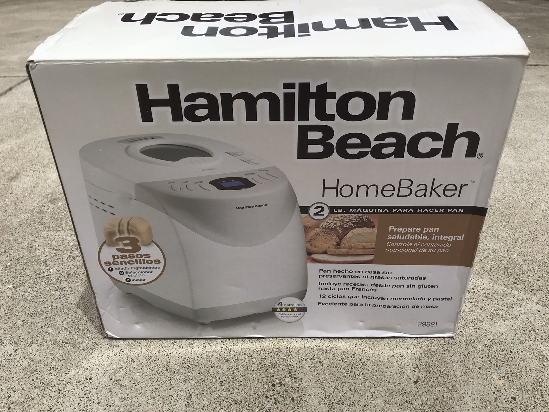 Brand New! Hamilton Beach 2lbs Bread Maker!