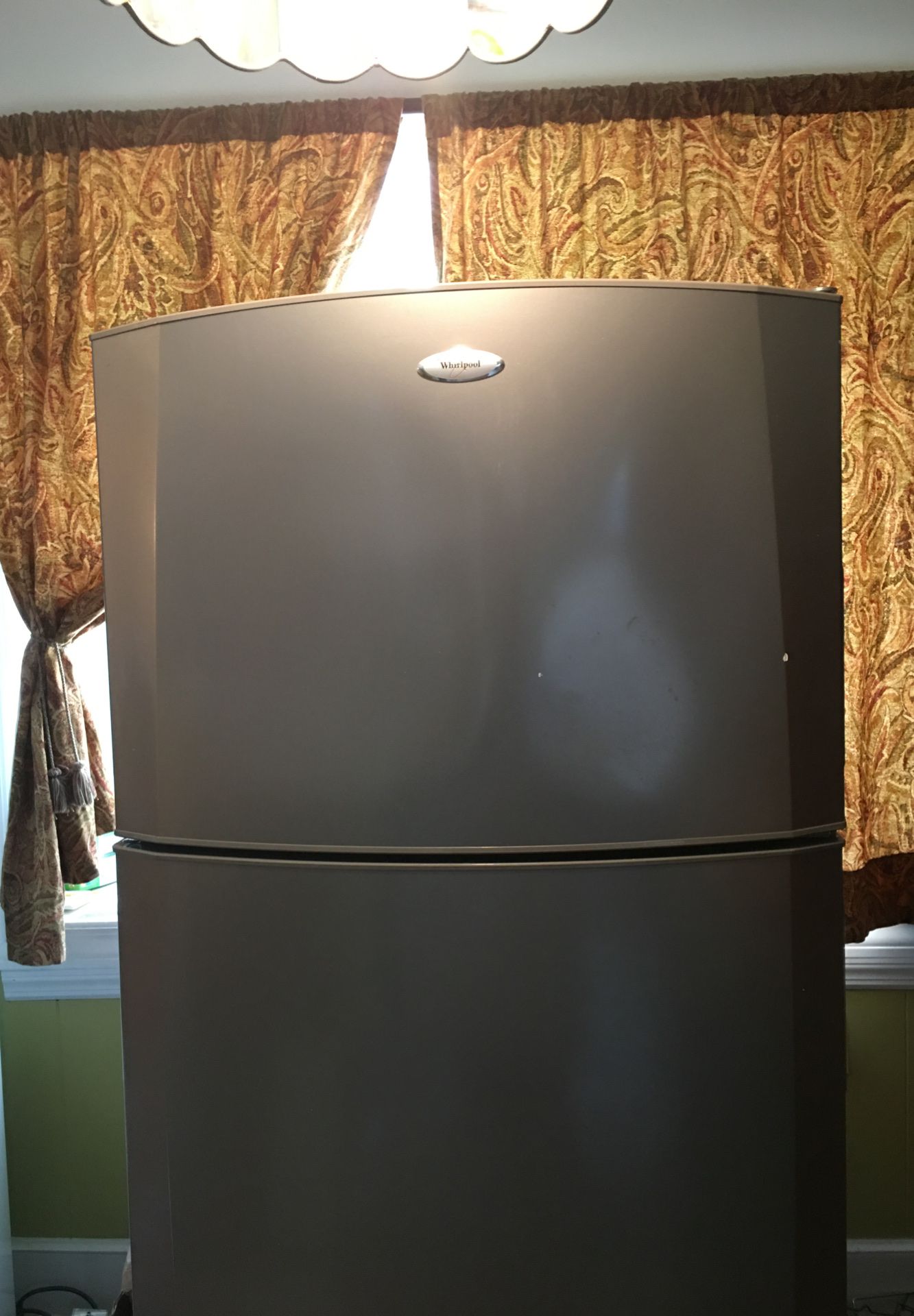 Whirlpool refrigerator, very clean. Cash-n-carry. Height 67.5” x width 28” x depth 29”.