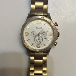 Fossil JR1479 Stainless Steel Chrono Gold Mens Watch