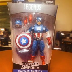 Marvel Legends Captain America (Red Skull BAF Wave) - Includes "Cap-Wolf" Head - NIB
