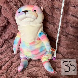 Rainbow Shinada Global Tie Dye Otter Japan Plush Stuffed Animal
