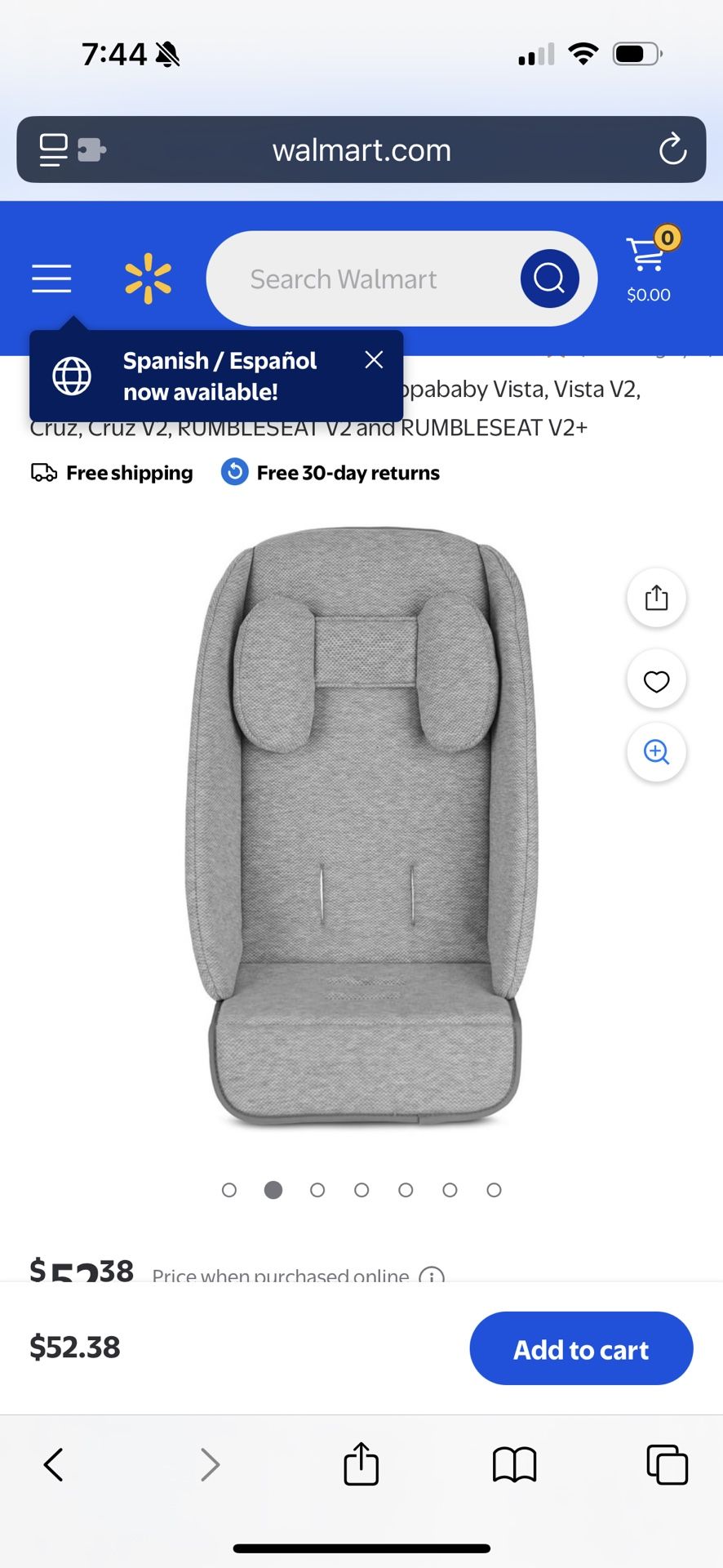 Snug Seat Seat Liner for UPPAbaby VISTA & CRUZ Strollers