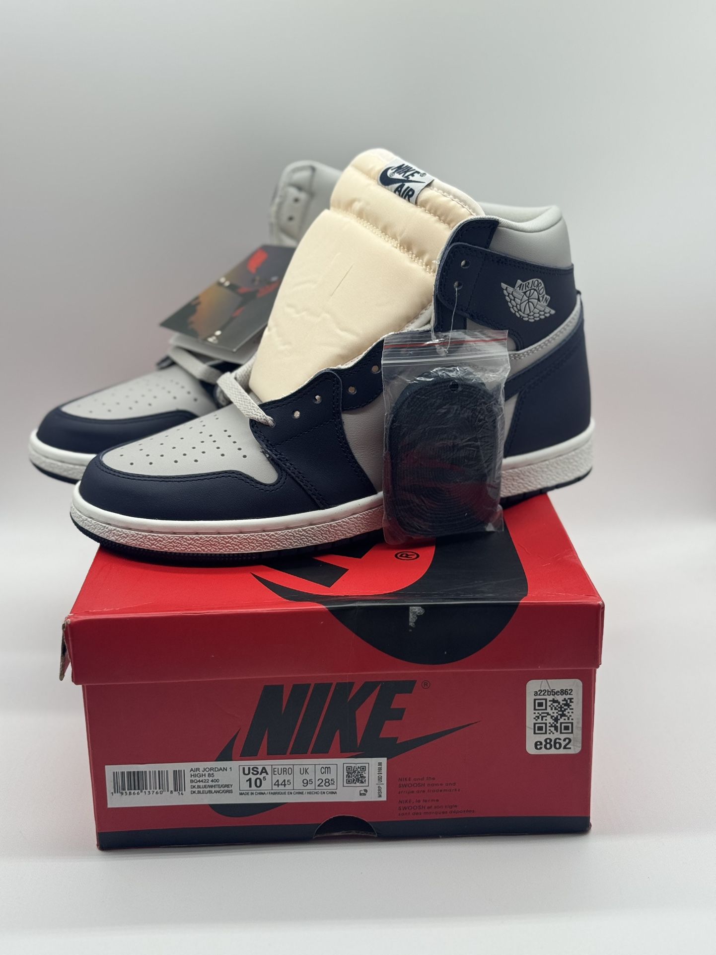 Nike Air Jordan 1 Retro '85 High Georgetown Navy Blue BQ4422-400 Men’s Size 10.5