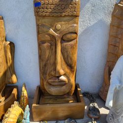 CEMENT BUDA WATER FOUNTAIN  $450 EACH.  ( 55" INCH TALL X 20" INCH WIDE)