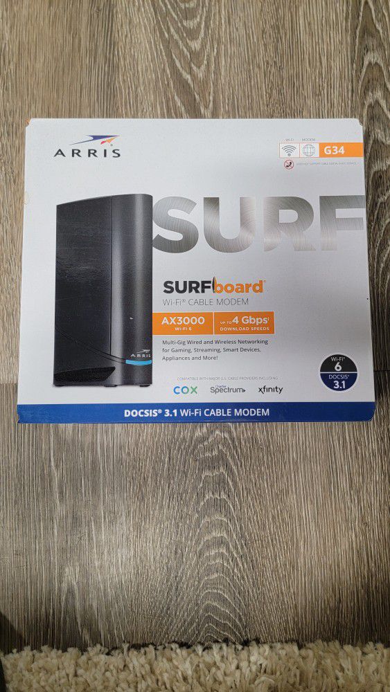 ARRIS - SURFboard G34 DOCSIS 3.1 Wi-Fi 6 Cable Modem