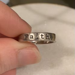 Sterling Silver “Faith” Religious Ring