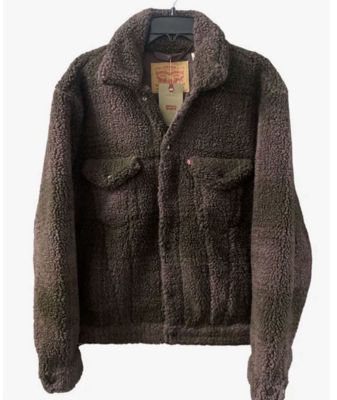 LEVI'S Cozy Vintage Sherpa Mens Trucker Jacket $108