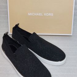 MICHAEL KORS designer sneakers slip ons. Black. Brand new in box. Size 10 women's shoes flats