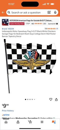 Indianapolis Motor Speedway Flag 3x5ft