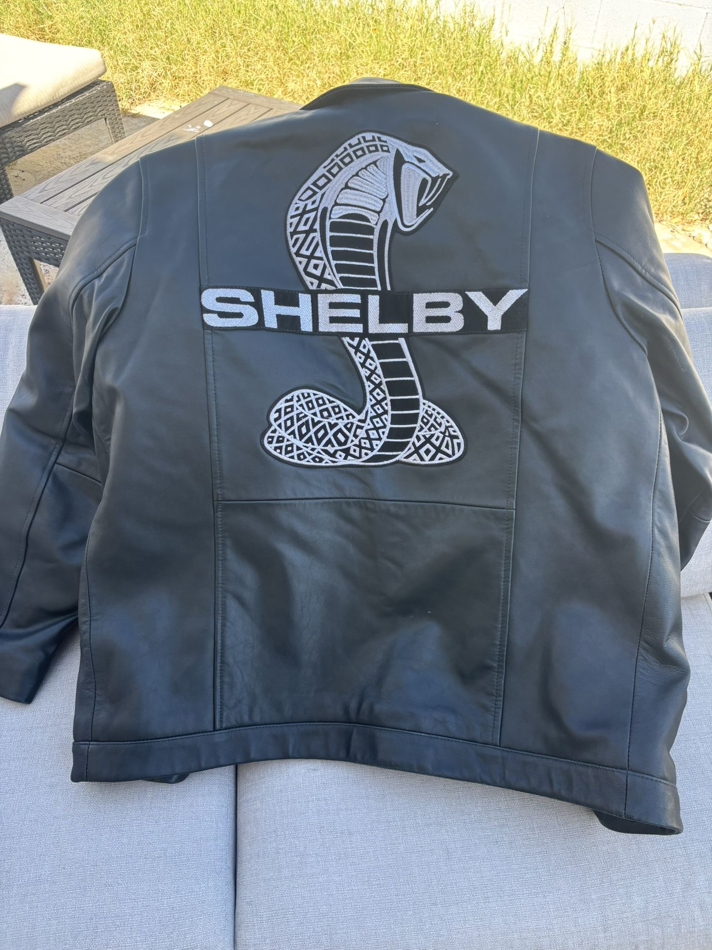 Shelby Mustang Leather Jacket. Size Medium