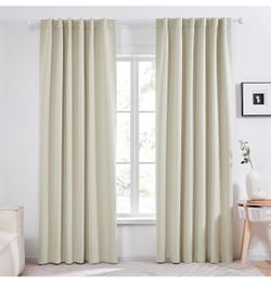 Deconovo Blackout Curtains – 52” x 108” (2 Panels) Light Beige