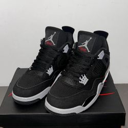 AJ4 Black Canvas 