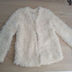 White Faux Fur Jacket