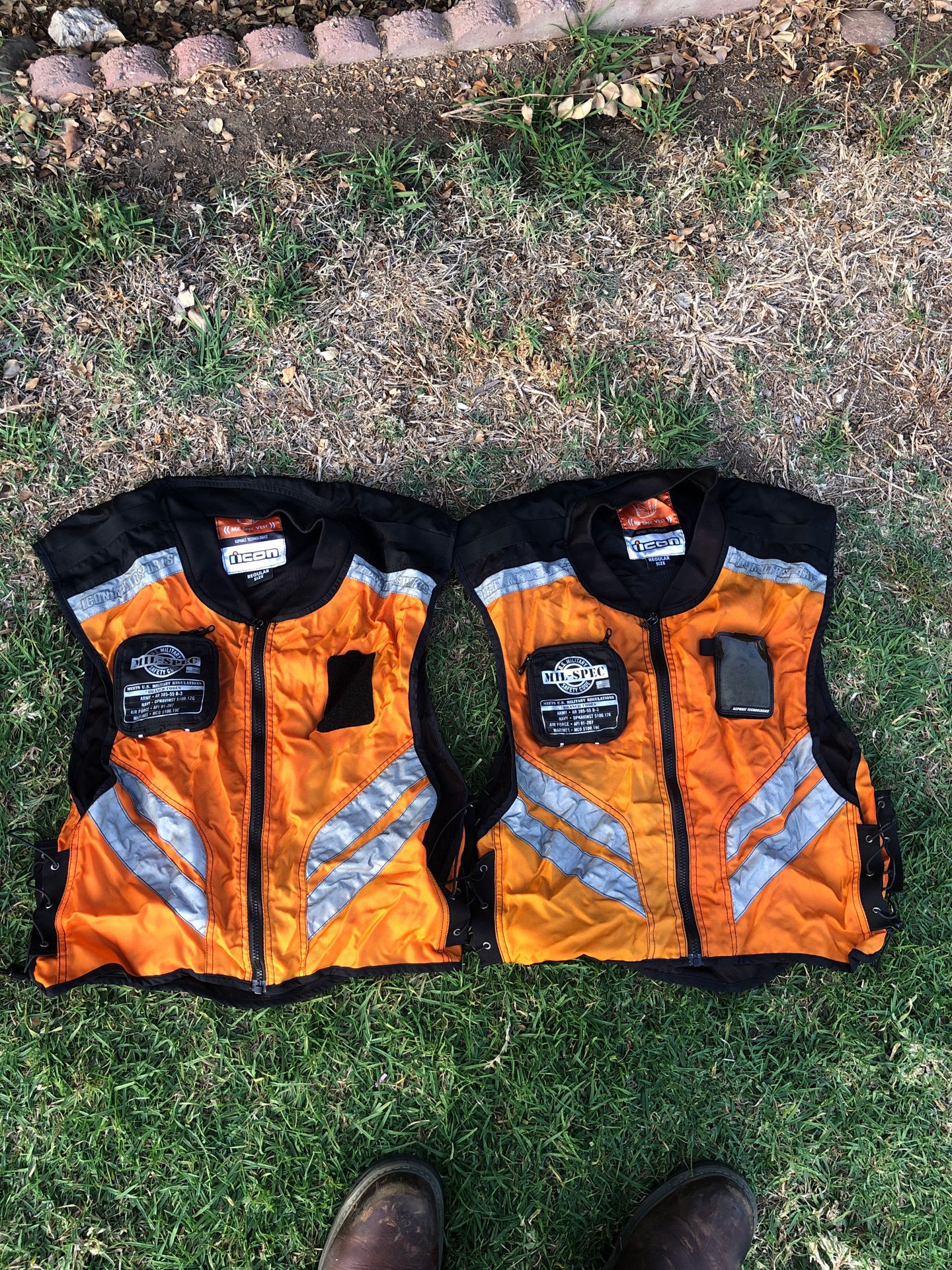 Icon military reflective motorcycle vests