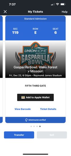 Gasparilla Bowl Tickets (lower Bowl) Thumbnail