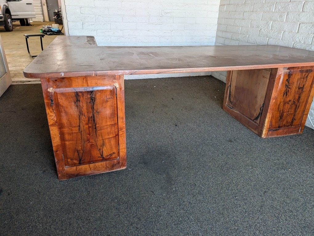 Zebra Wood Executive Desk