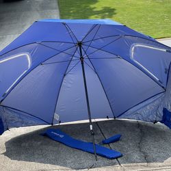 Super-Brella SPF 50+ 8’ Sun and Rain Canopy Umbrella for Camping or Beach