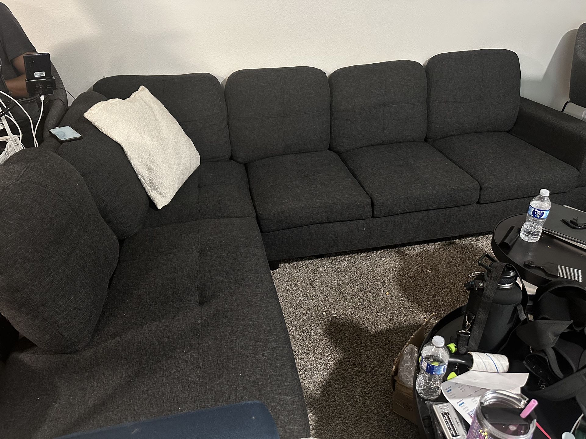 L Shape Couche + Storage Ottoman