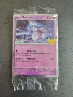 Mewtwo Pokemon 30th Anniversary Celebrations Promo Card Exclusive 063/128