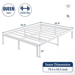 Queen mattress And Bedframe