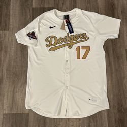Nike Shohei Ohtani Dodgers World Series Champions Gold Elite Authentic Jersey