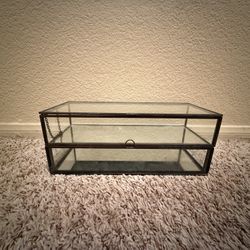 Gold And Glass Jewelry Box