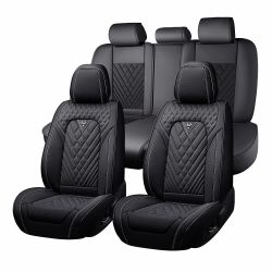 New Black JXTH Fit for Toyota Crown Seat Covers 2023-2026, Premium Leather, 360° Full Protection, Thick Padding & Memory Foam, Waterproof & Stain-Resi