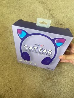 Wireless headphones cat ears LED lights