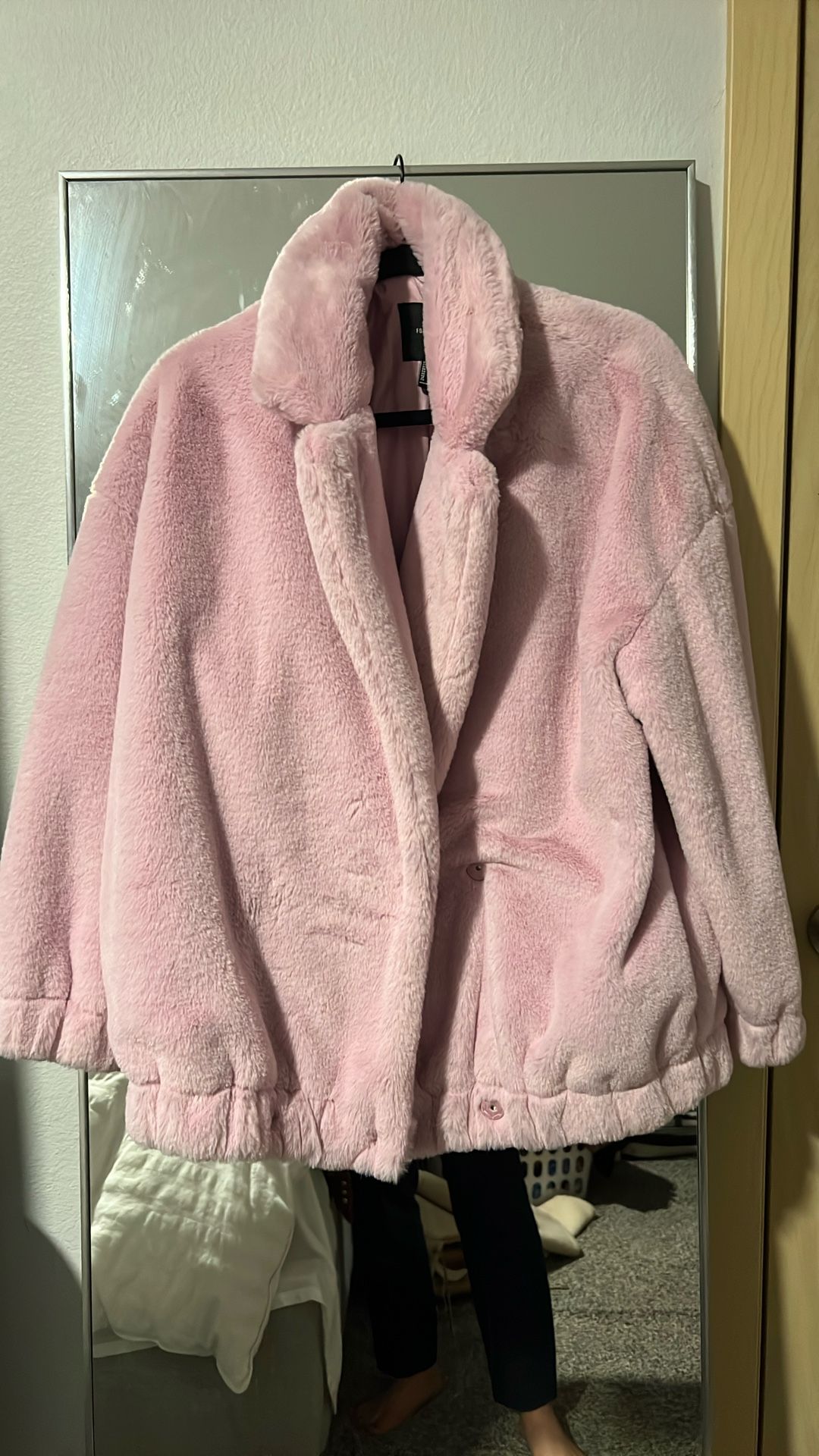 Purple Soft Fur Jacket. F21