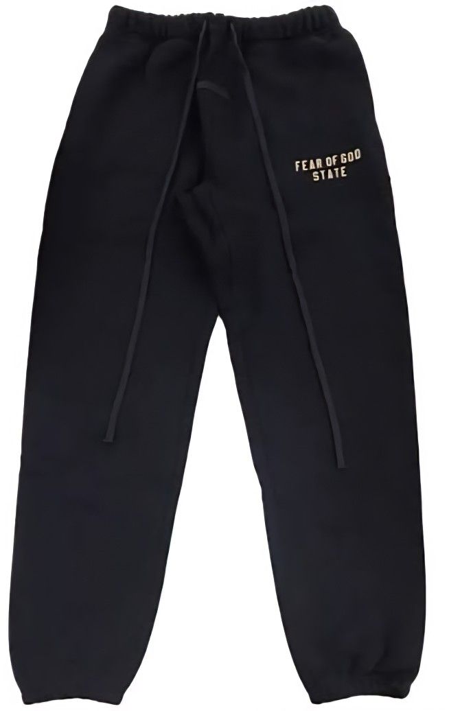 Fear Of God Essentials State 100% Authentic Black Heavy Fleece Sweatpants Size XL