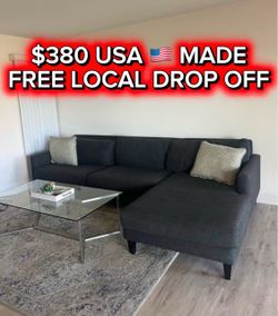 10ft x 6ft USA made L shape sofa sectional couch ποΈ Amazing conditions FREE LOCAL DROP OFF