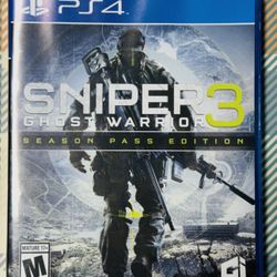 Sony Playstation 4 PS4 Sniper Ghost Warrior 3 III Game  Tested/Works With Case
