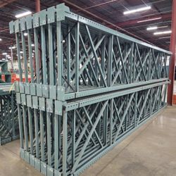 Teardrop Pallet Rack Uprights 42” Beams 96” Wire Decks 42”x46”