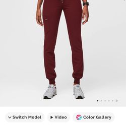 Xsmall Petite Burgendy  Joggers Figs 