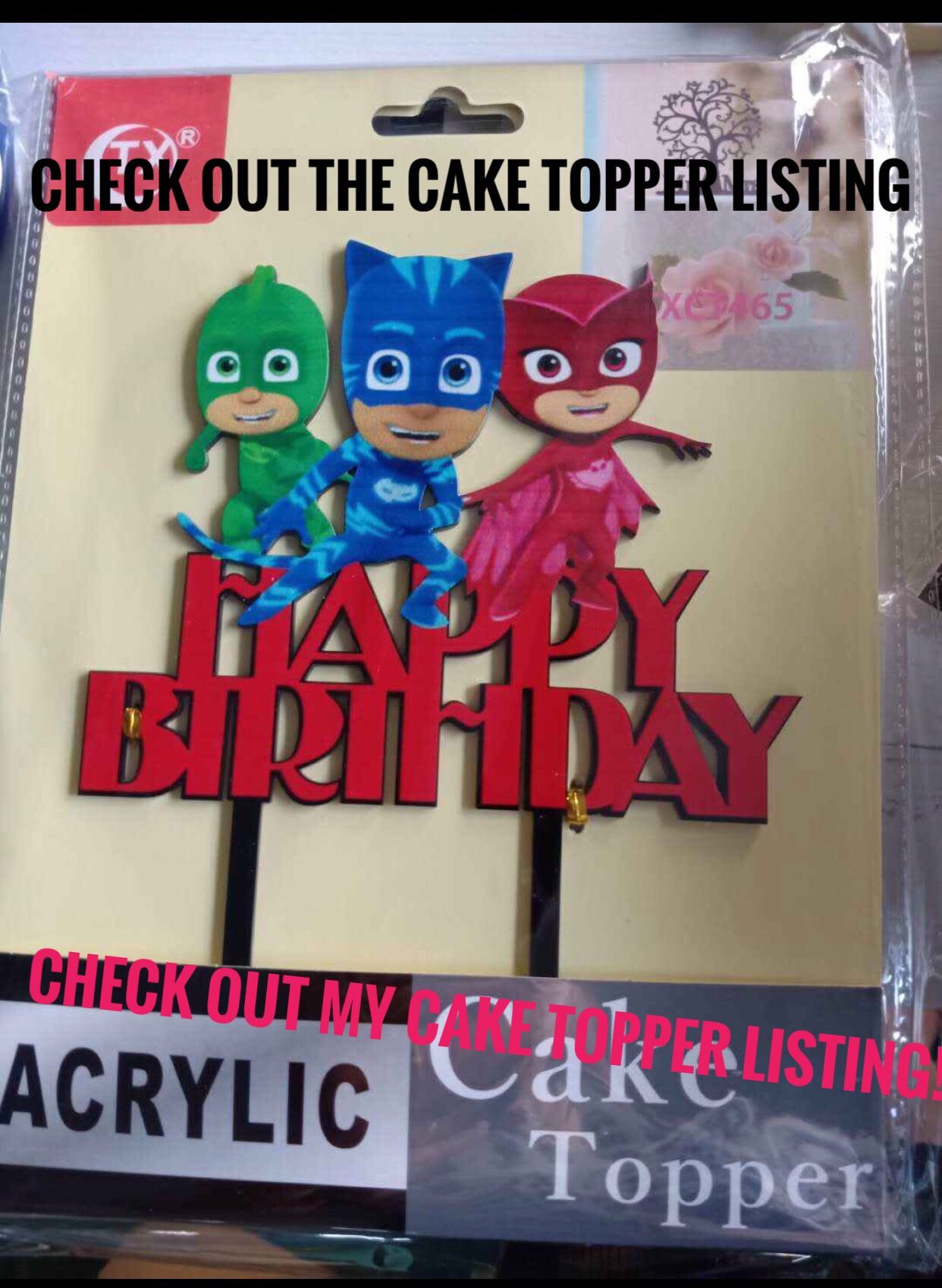 PJ Masks Birthday Cake topper