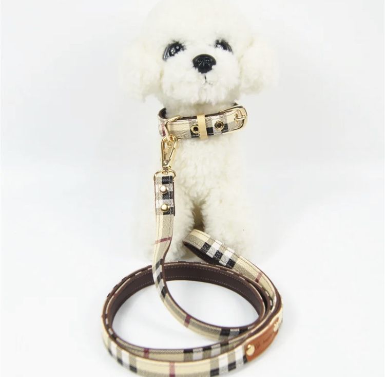 Designer Luxury Dog Collar And Leash Set