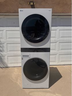 LG washer and gas dryer tower.