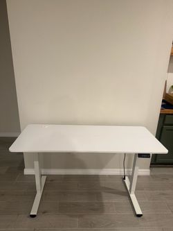 White Electric Standing Desk